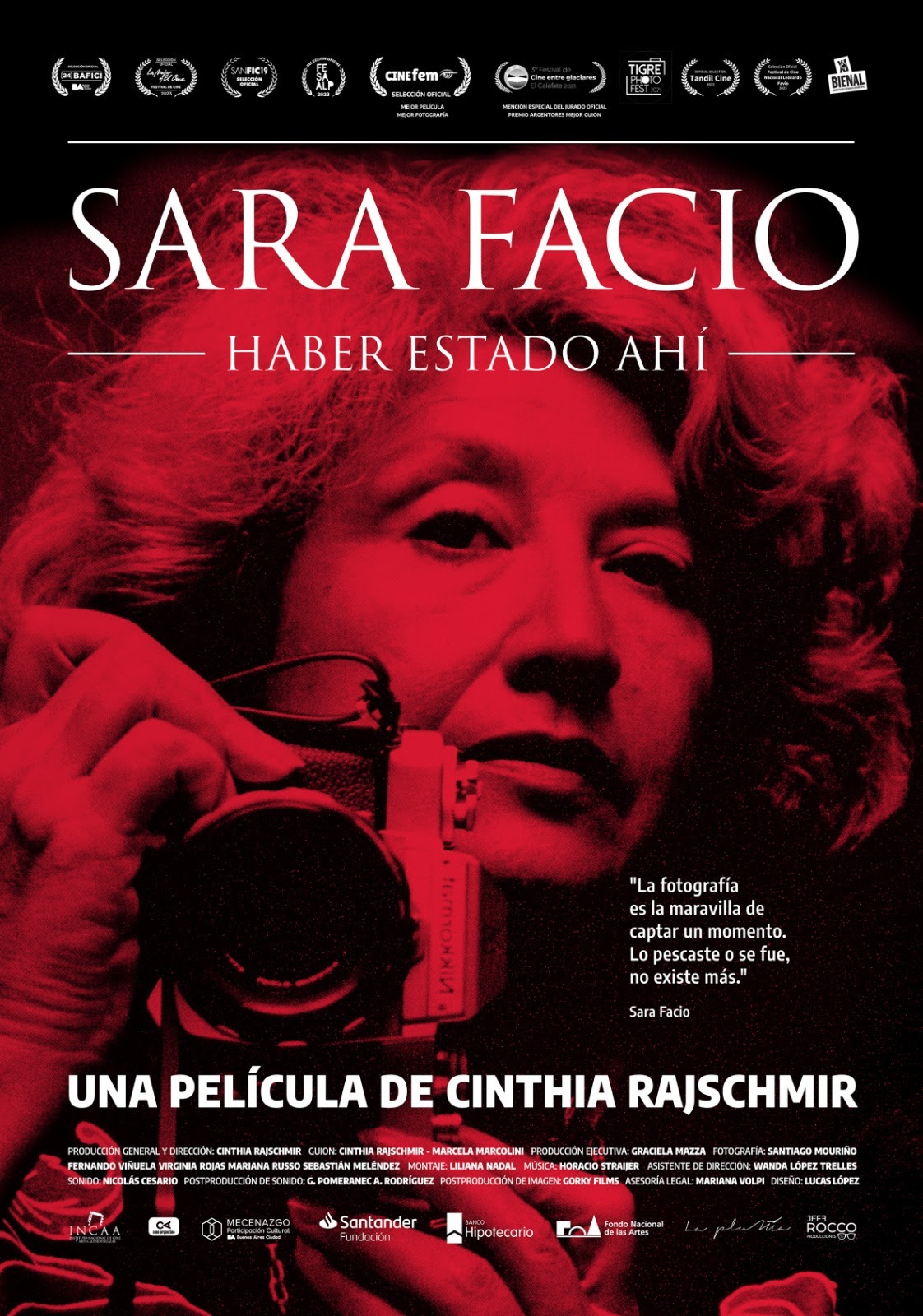 «Sara Facio: haber estado ahí», una película de Cinthia Rajschmir se estrena el 31 en el cine Gaumont