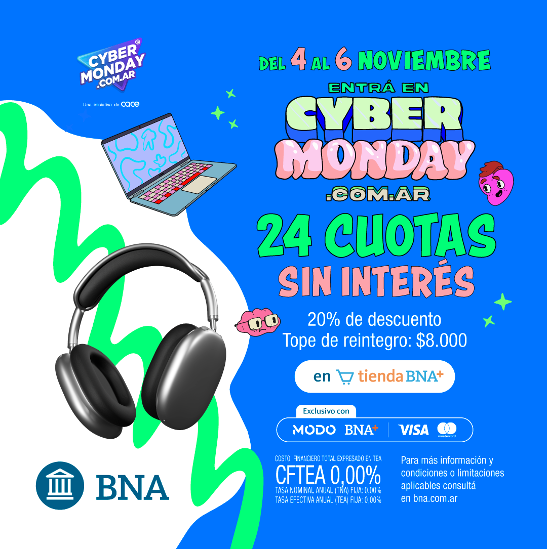 “Tienda BNA+” se suma al Cyber Monday