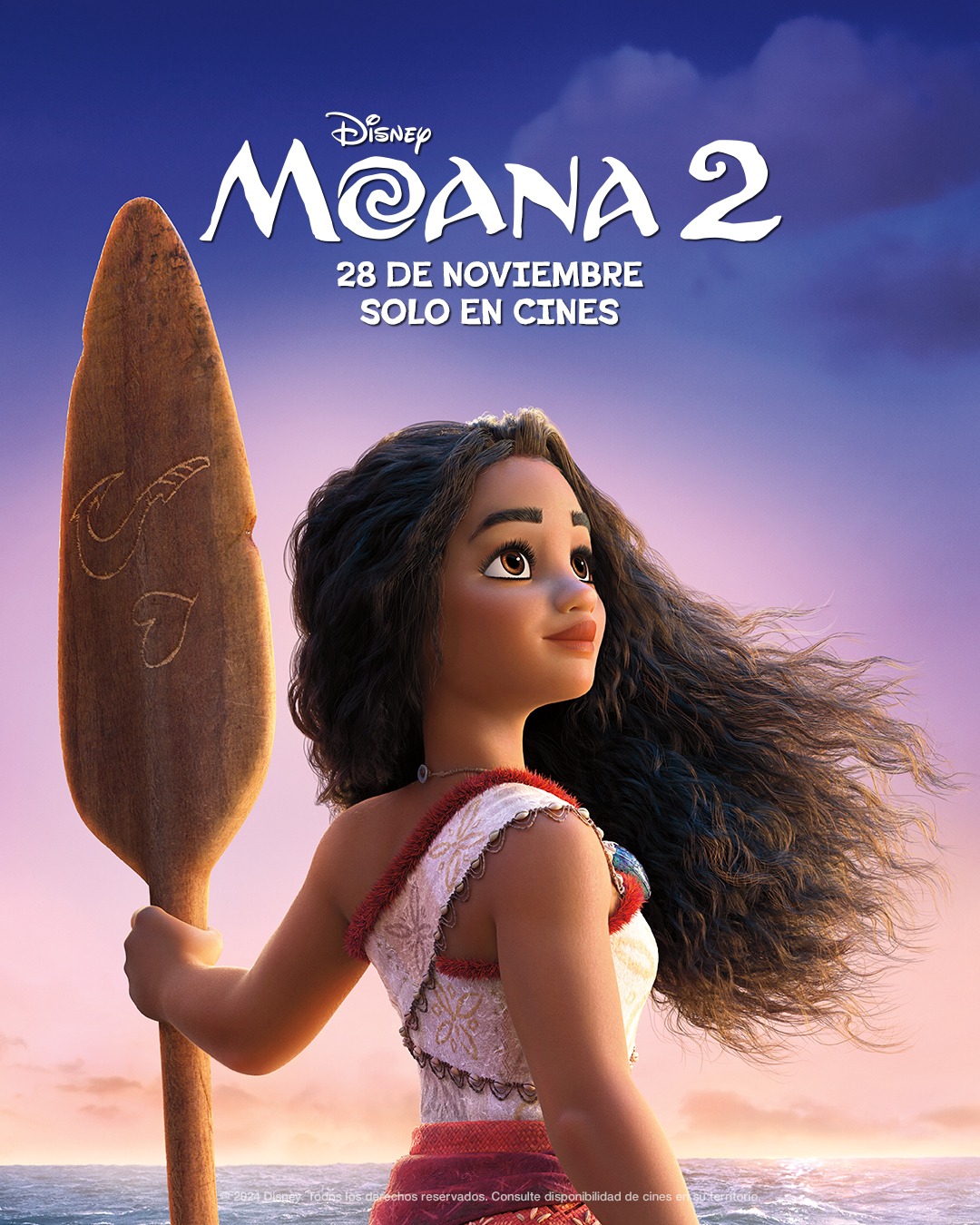 MOANA 2 estrena este 28 de noviembre solo en cines.