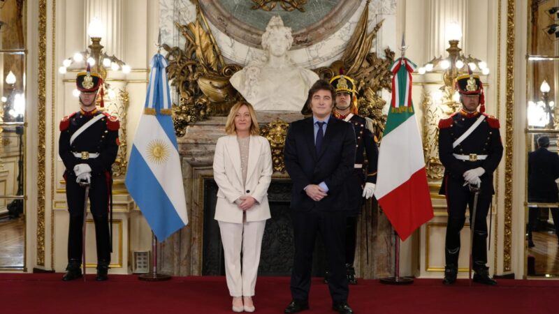 Milei y Meloni, destacaron los lazos de amistad