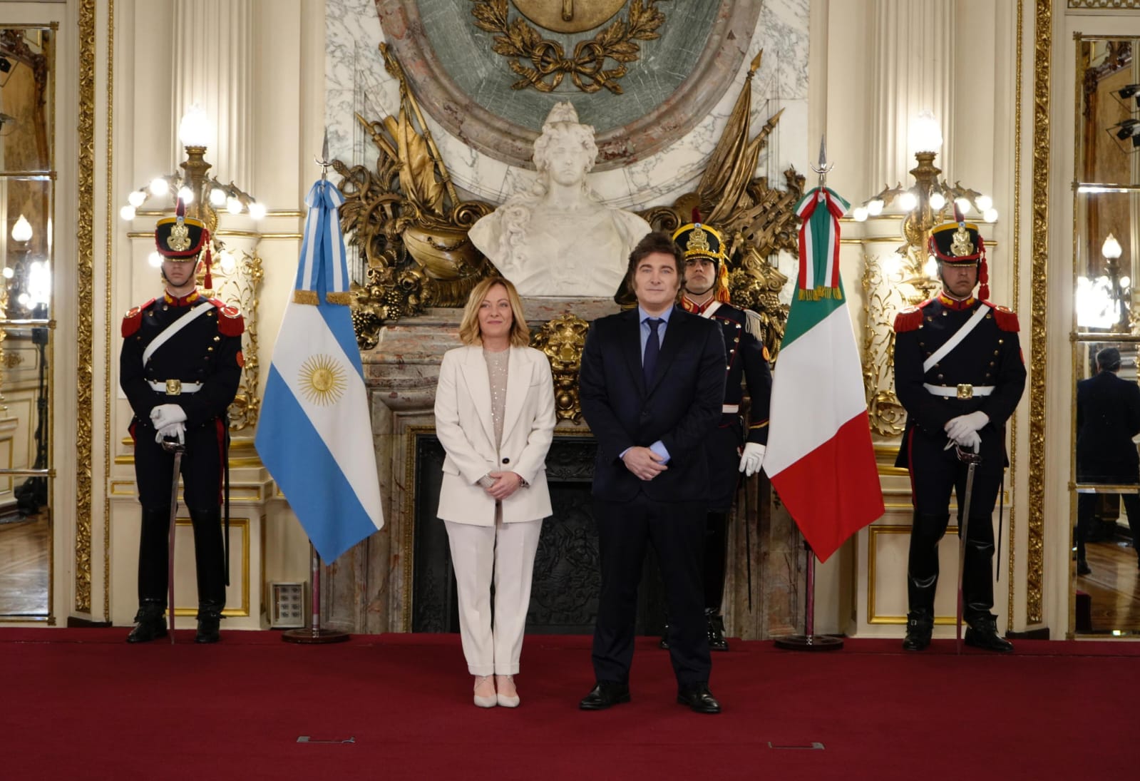 Milei y Meloni, destacaron los lazos de amistad