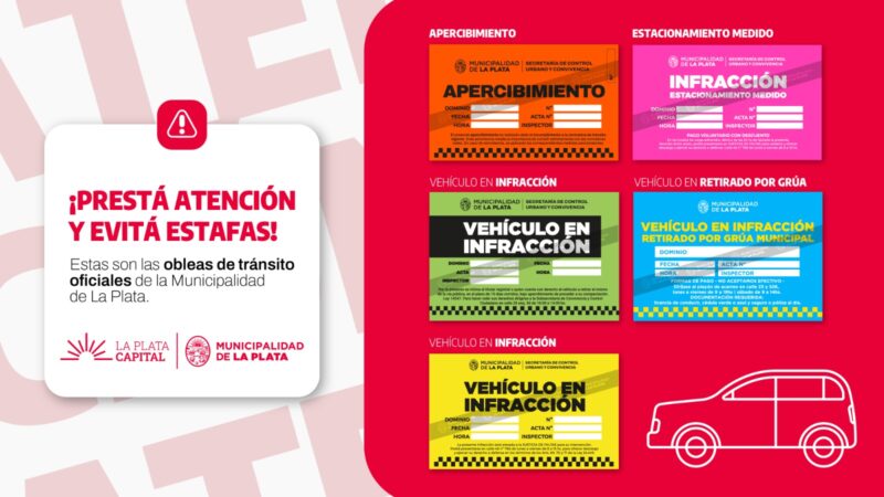 La Plata: la municipalidad aclaró sobre el uso de obleas de tránsito