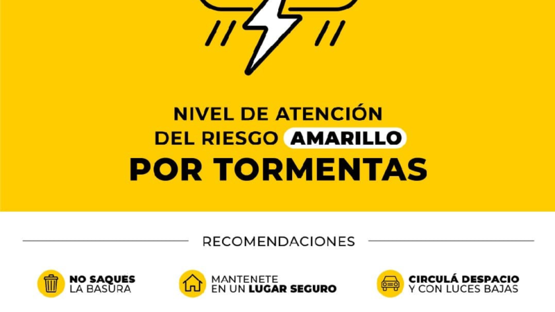 La Plata: Alerta amarillo por tormentas