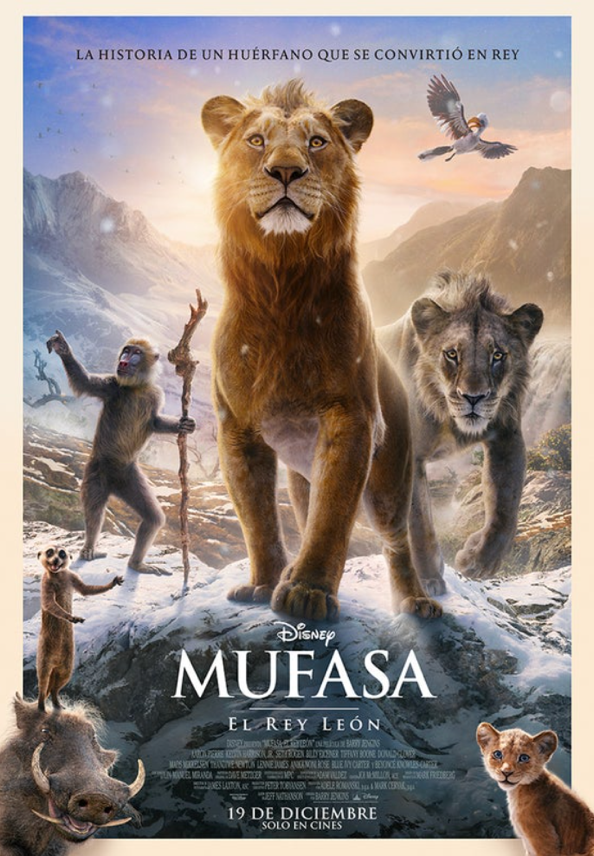 El 19 de diciembre se estrena Mufasa: el Rey León