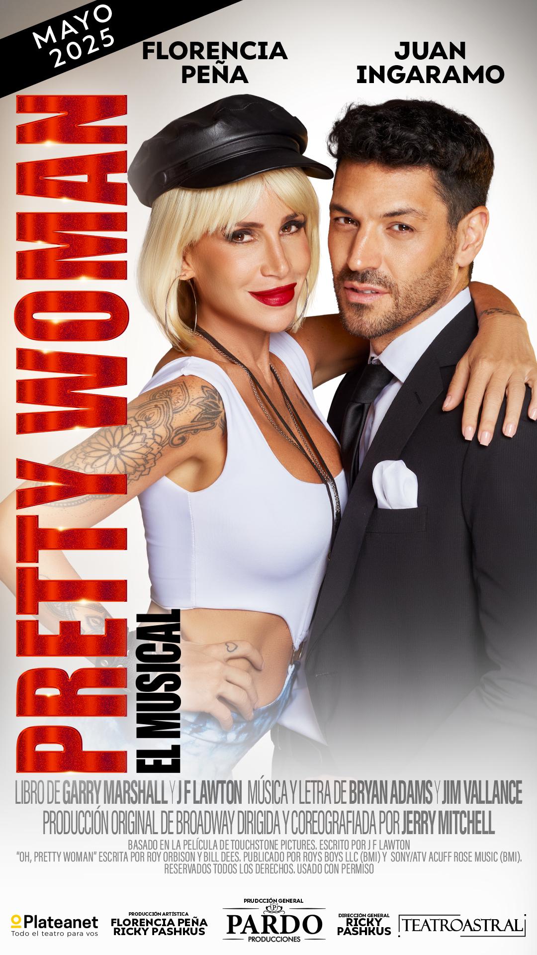 Ingaramo acompañará a Flor Peña en el musical «Pretty Woman»