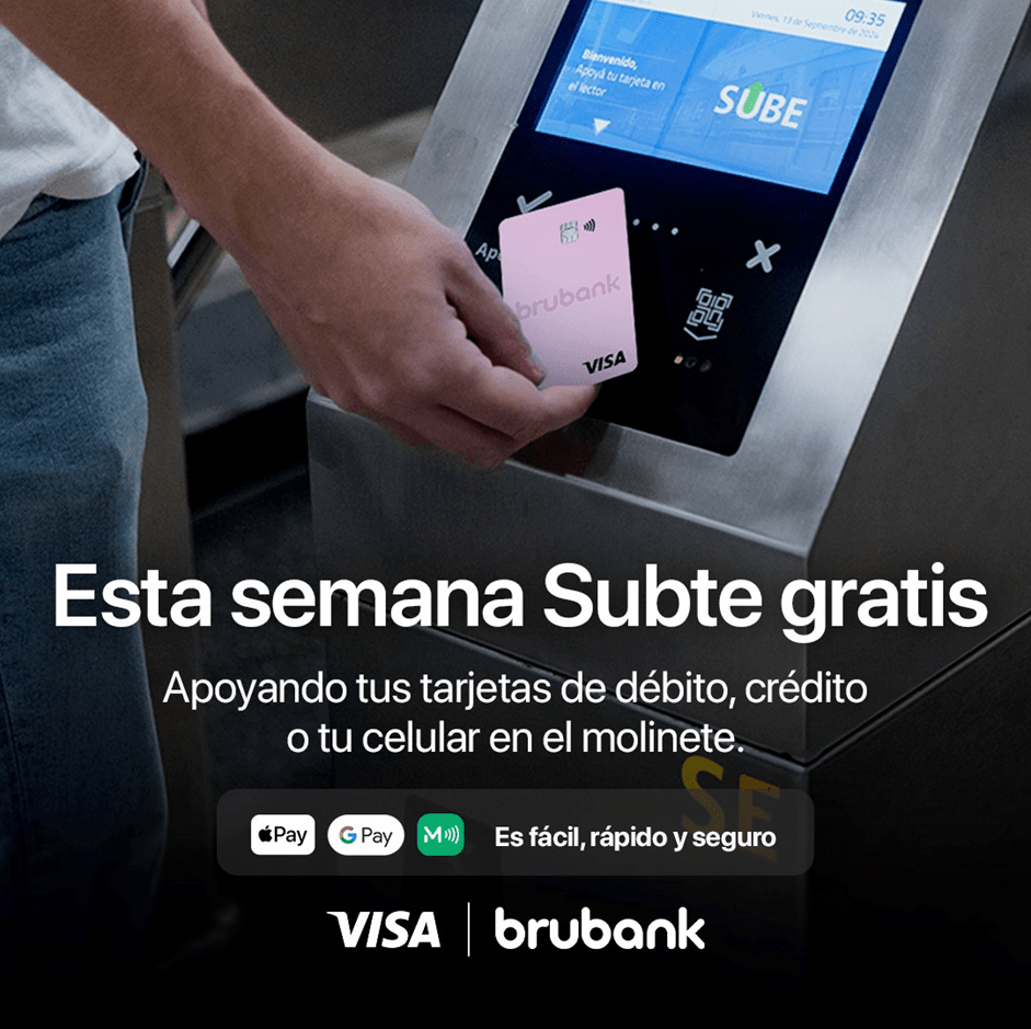 CABA: esta semana viajá gratis en subte con Brubank