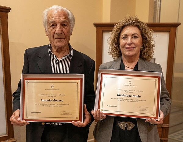 Reconocimiento a Guadalupe Noble y Antonio Mónaco