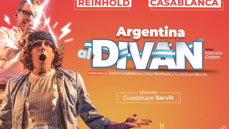 En el Chacarerean Teatre  se puede ver la comedia «Argentina al diván», con funciones los domingos a las 20.30