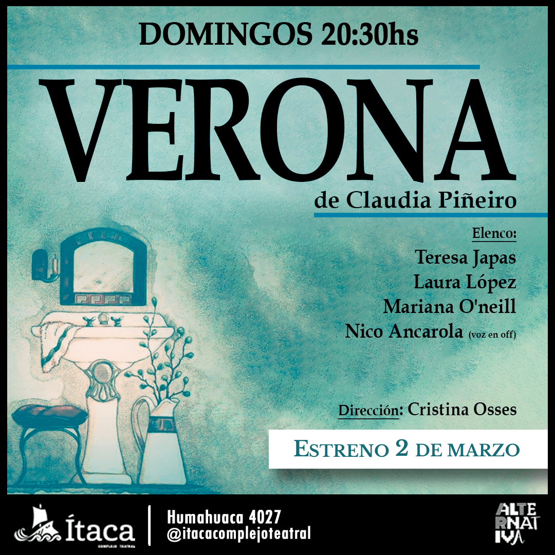 Llega la segunda temporada de «Verona» a Ítaca Complejo Teatral el domingo 2 de marzo