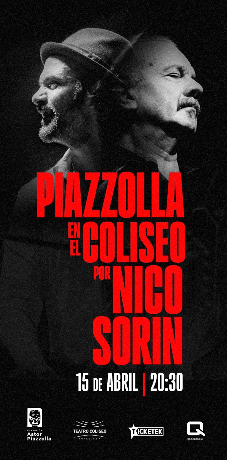 Piazzolla en el Coliseo, por Nico Sorín, se estrena el 15 de abril