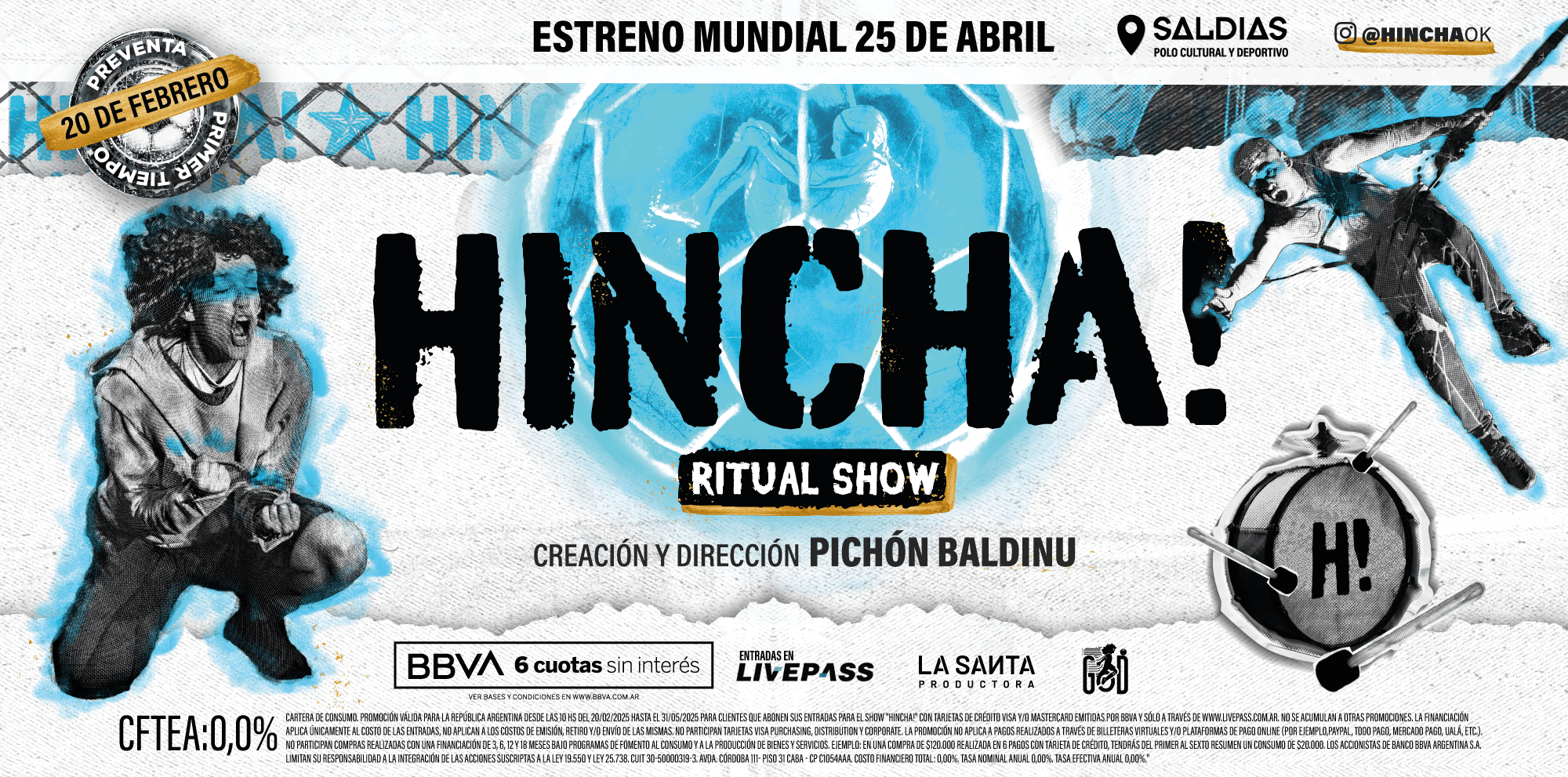 Hincha! Ritual Show,  estreno mundial el 25 de abril en CABA