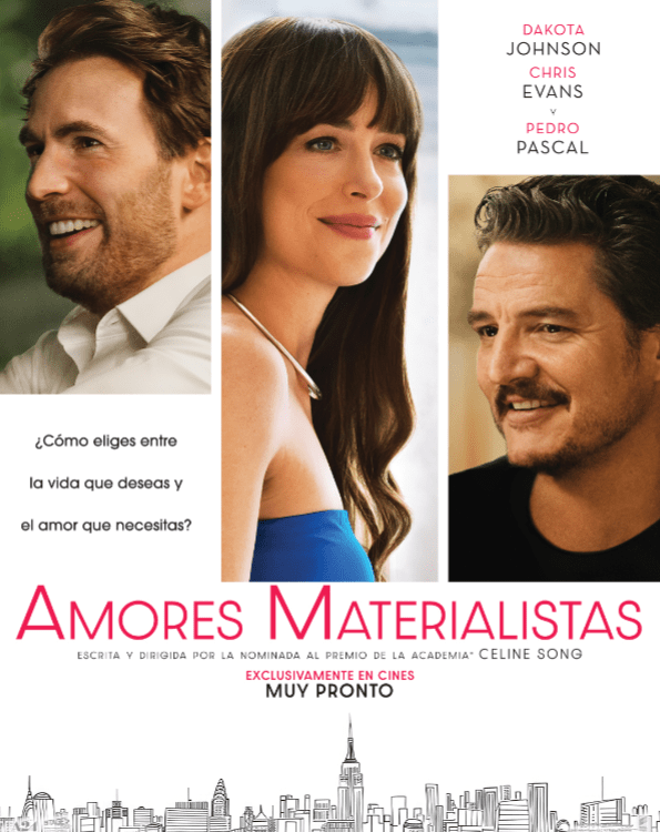 Llega  «Amores materialistas», una película de comedia romántica estadounidense