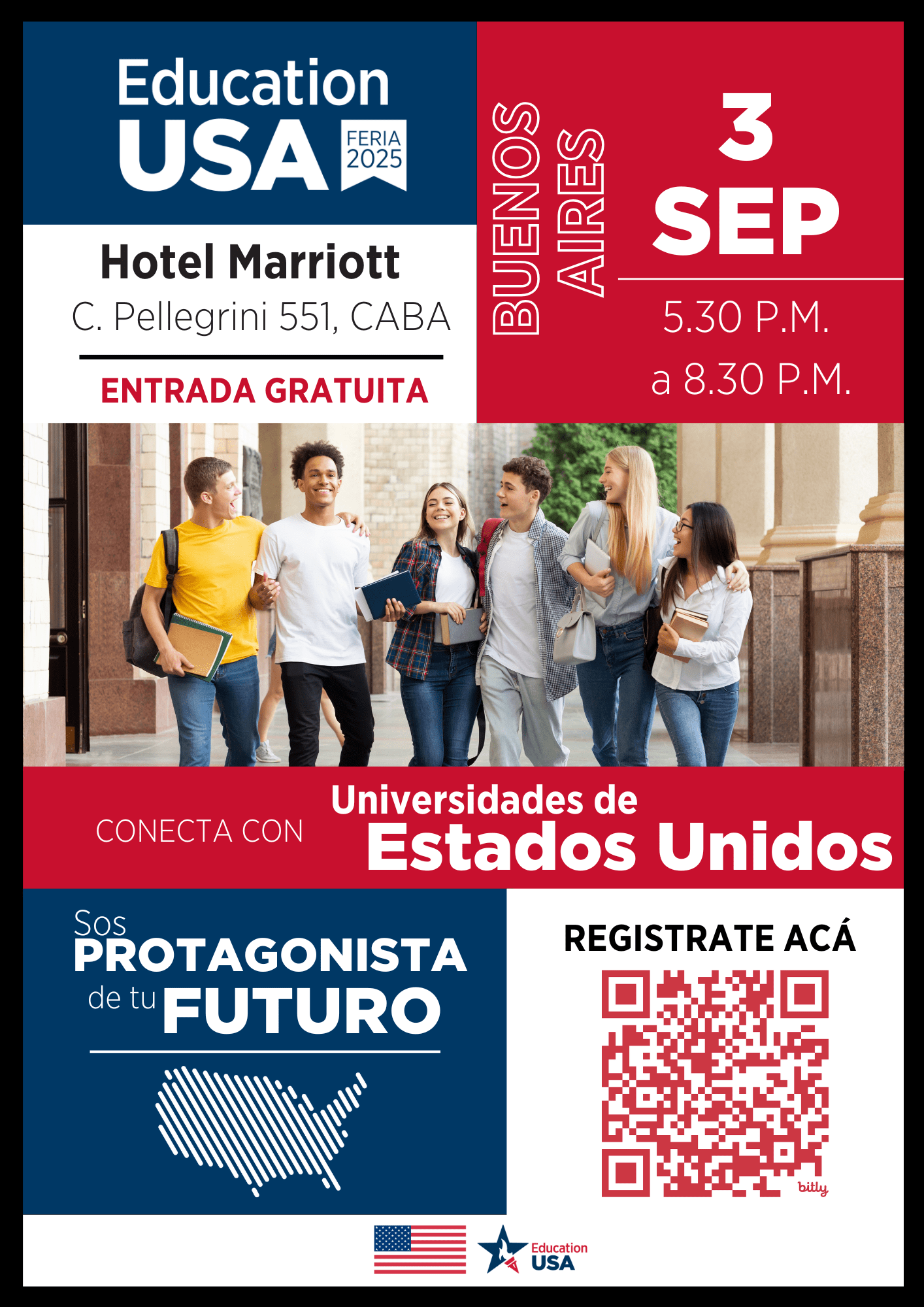 El 3 de septiembre llega una nueva edición de la Feria EducationUSA 2025 con universidades de EE. UU.