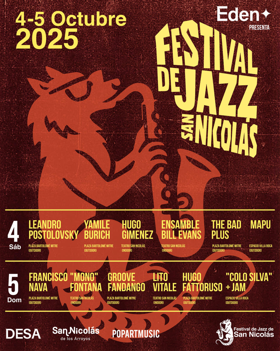 Gran expectativa por el Festival de Jazz de San Nicolás que se realizará el 4 y 5 de octubre