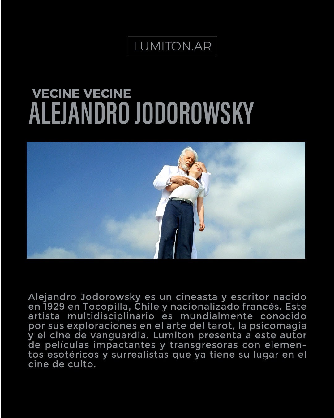 Películas de Alejandro Jodorowsky en Lumiton.Ar, en septiembre, online y gratis