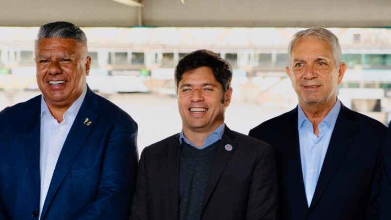 Tapia, Kicillof y Alak  en la presentación del plan de obras del Estadio Único de La Plata