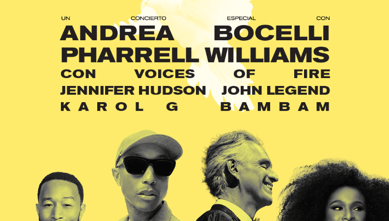 «Grace for the World»: El histórico concierto de Pharrell Williams y Andrea Bocelli llega a Disney+