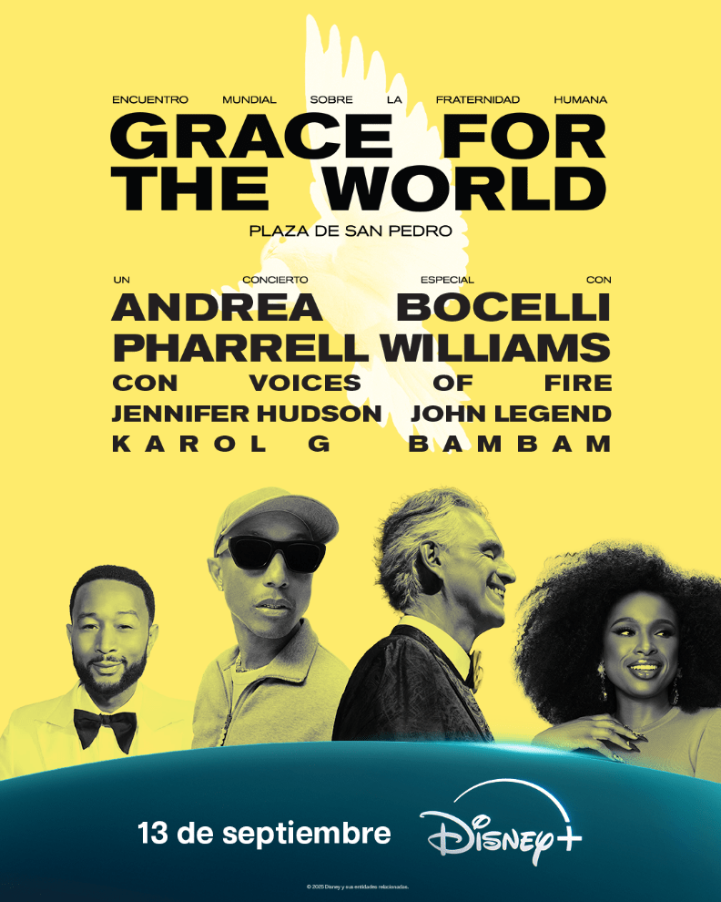 «Grace for the World»: El histórico concierto de Pharrell Williams y Andrea Bocelli llega a Disney+