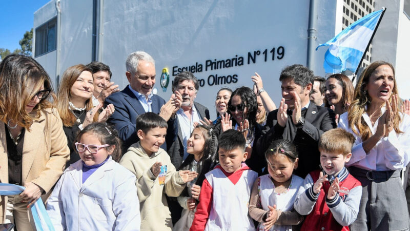La Plata: Alak y Kicillof inauguraron una escuela primaria en Lisandro Olmos