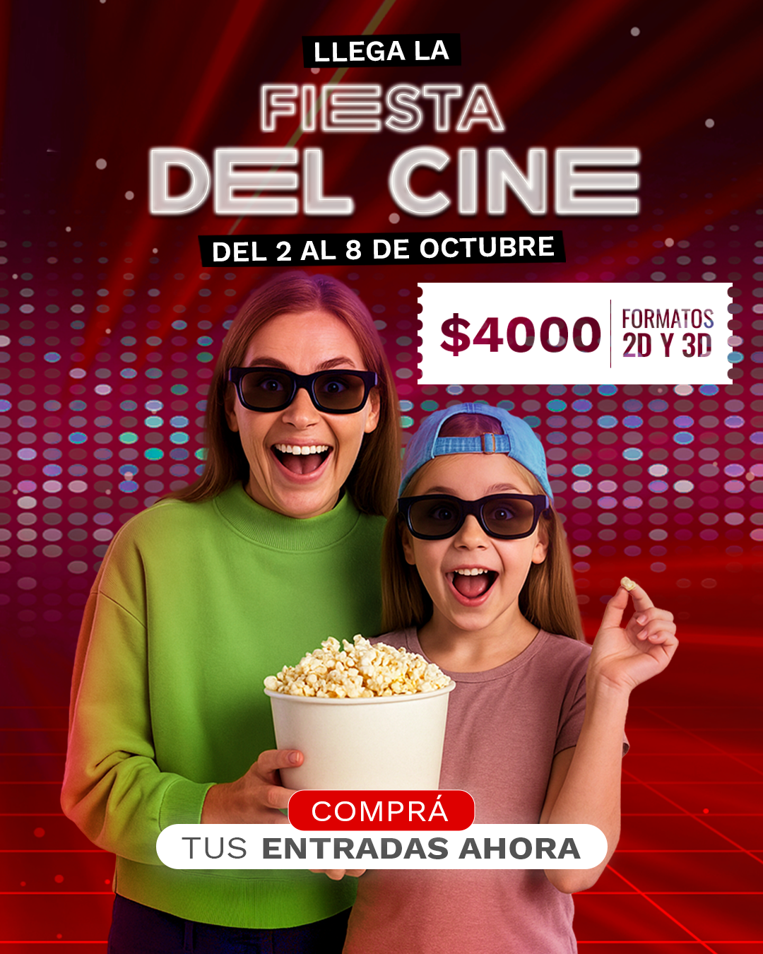 Vuelve la Fiesta del Cine: Entradas a $4.000 en todo el país