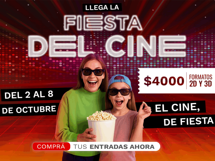 Cifra récord: la Sexta Edición de la Fiesta del Cine convocó a 532.000 Espectadores