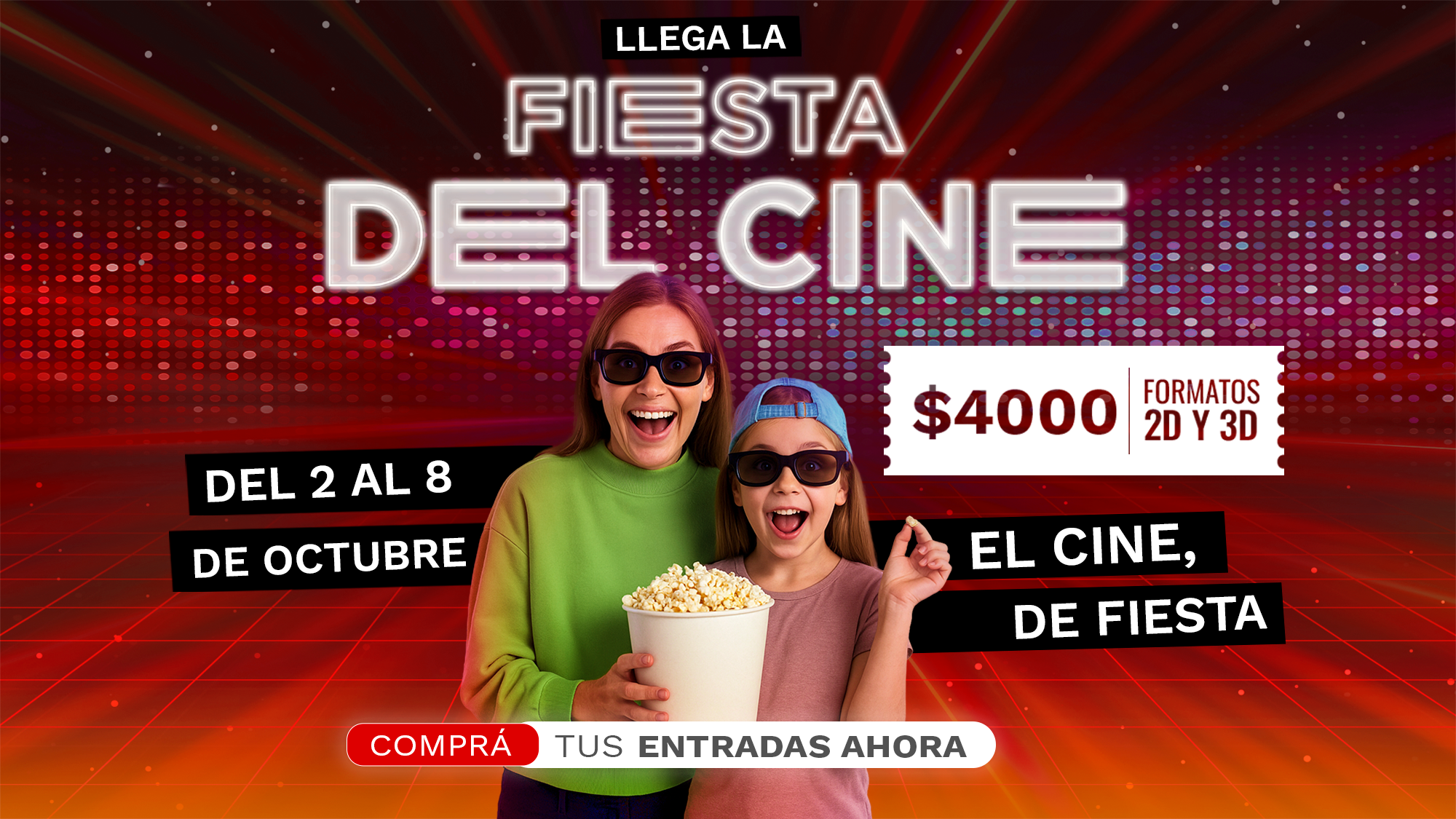 Cifra récord: la Sexta Edición de la Fiesta del Cine convocó a 532.000 Espectadores