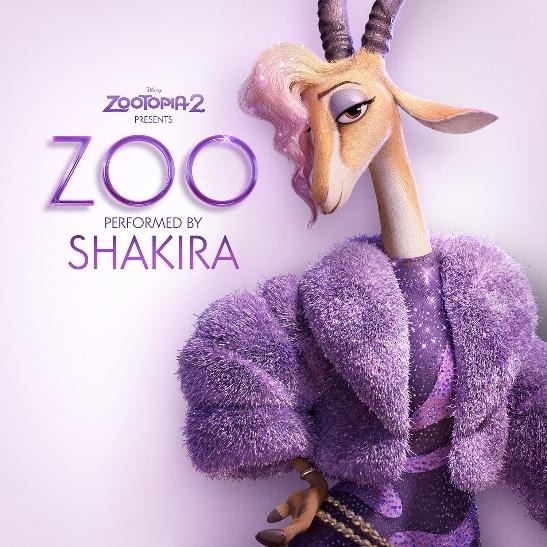 Ya disponible “ZOO”, la canción original de Shakira para Zootopia 2