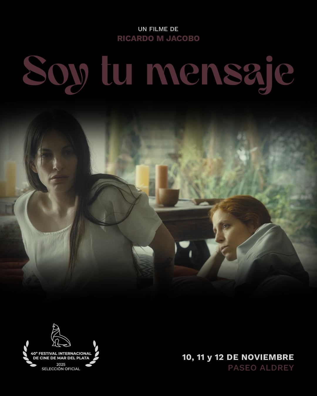 «Soy tu mensaje» anuncia su selección en el 40 Festival Internacional de Cine de Mar del Plata.