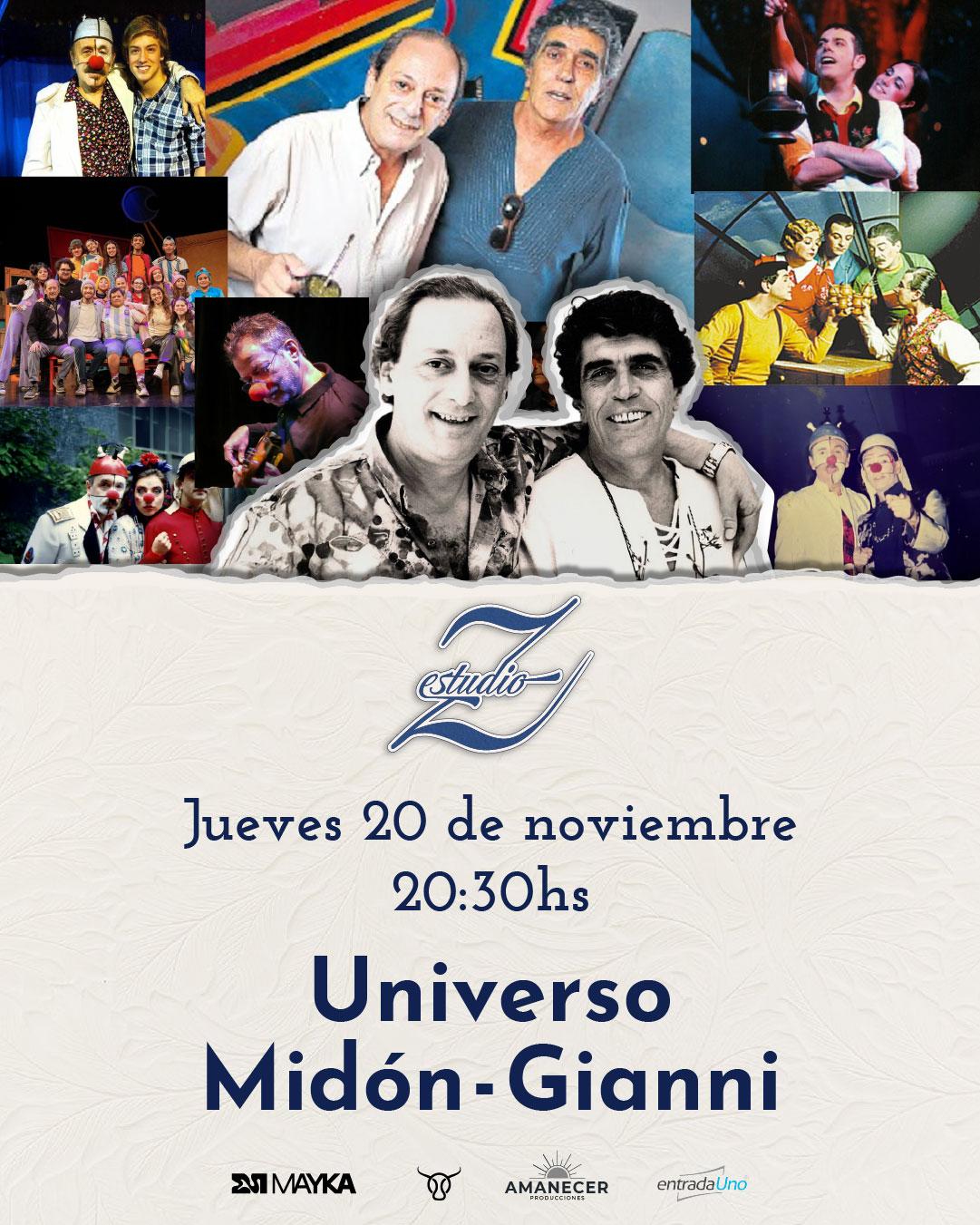Homenaje a Midón y Gianni: llega «Universo MIDÓN–GIANNI» al Teatro Regina