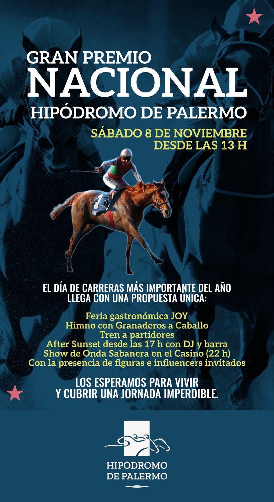 🐎  El Gran Premio Nacional se vive con Gastronomía y Show Musical