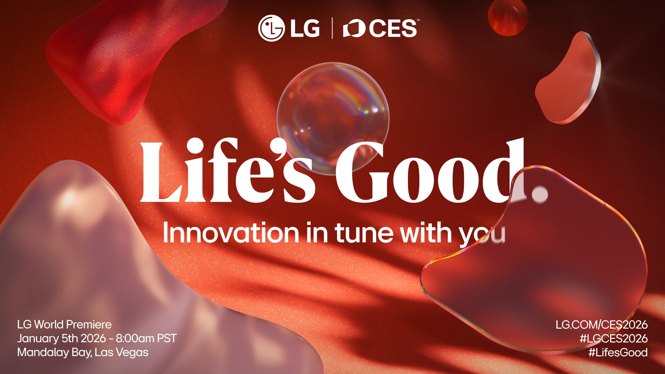 LG presentará «Innovación en sintonía contigo» en CES 2026