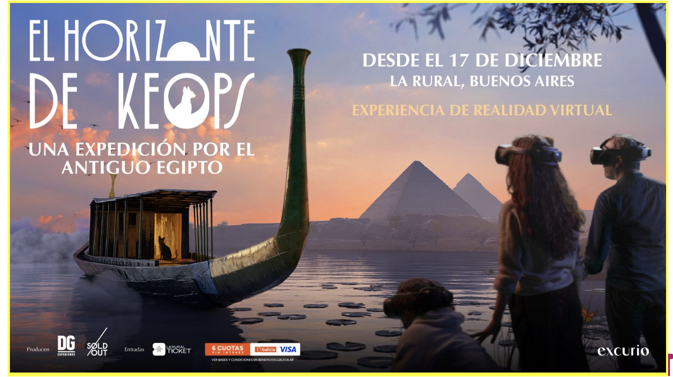 De Egipto a Palermo: «El Horizonte de Keops» aterriza en La Rural con una experiencia inmersiva única