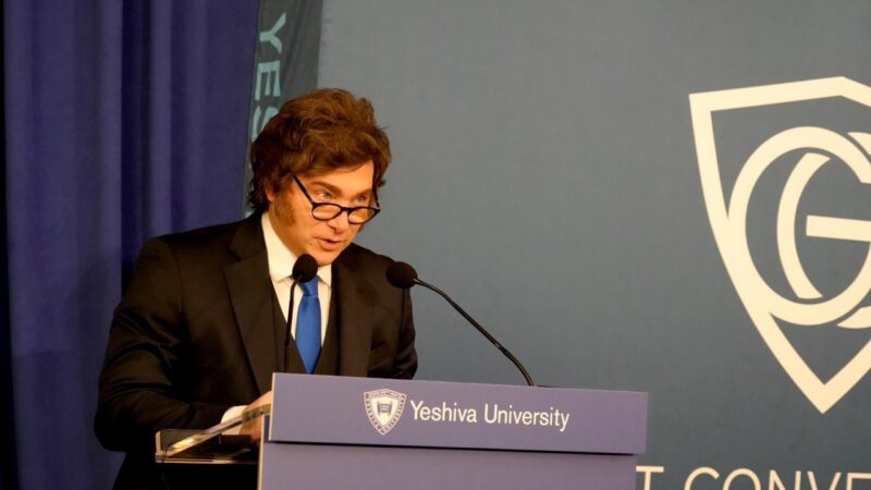 El presidente, Javier Milei, disertó en la Yeshiva University, en el marco de su agenda en los Estados Unidos.