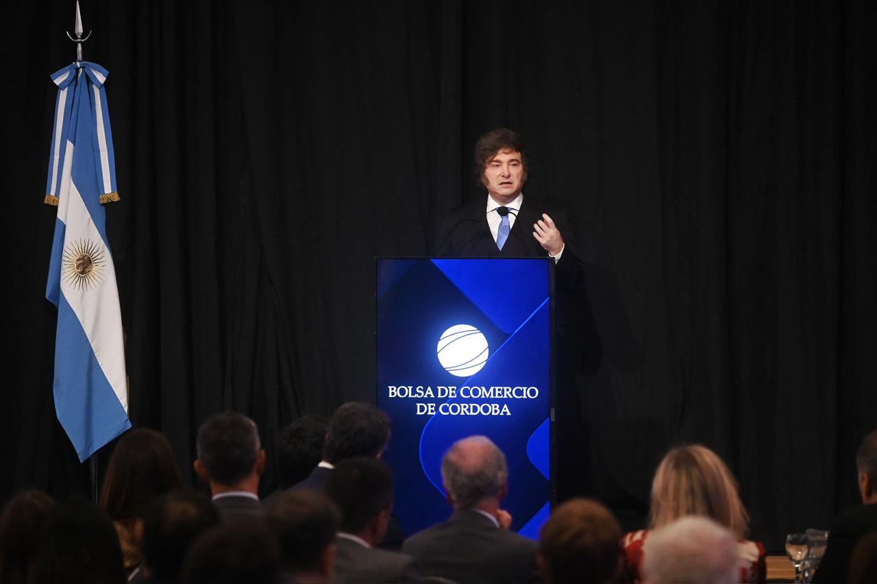 Milei en la Bolsa de Comercio de Córdoba: “Argentina está frente a una gran oportunidad para volver a crecer”