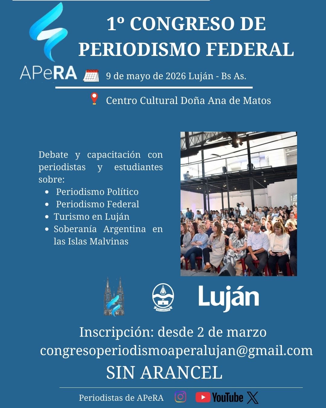 Luján, sede de la democracia informativa: se viene el 1° Congreso de Periodismo Federal, Plural e Independiente