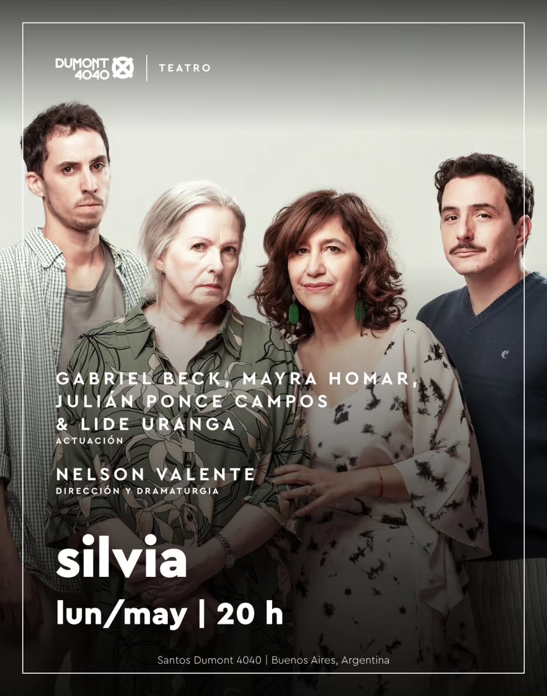 «Silvia»: el nuevo y conmovedor drama de Nelson Valente llega a la Sala Dumont 4040