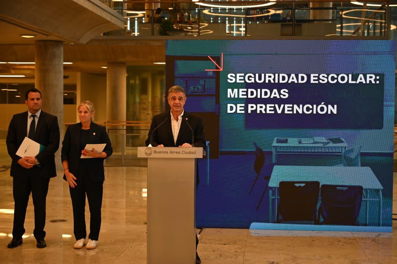 Jorge Macri sobre las amenazas en escuelas: «No son una broma pesada, son un delito»