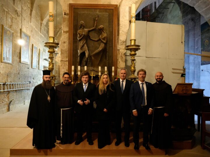 Javier Milei en Tierra Santa: El Presidente visitó la Iglesia del Santo Sepulcro