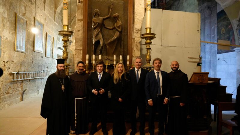 Javier Milei en Tierra Santa: El Presidente visitó la Iglesia del Santo Sepulcro