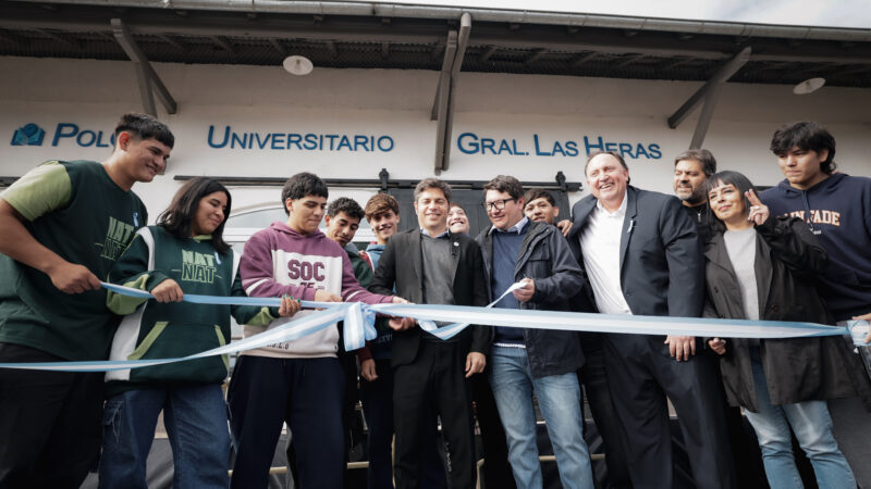 Kicillof inauguró el Polo Universitario de General Las Heras