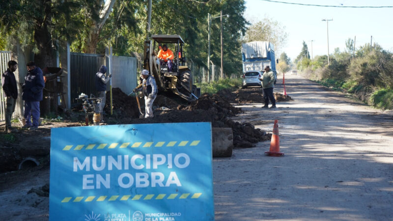 La Plata: las obras hidráulicas en Abasto entran en su etapa final con un 70% de avance
