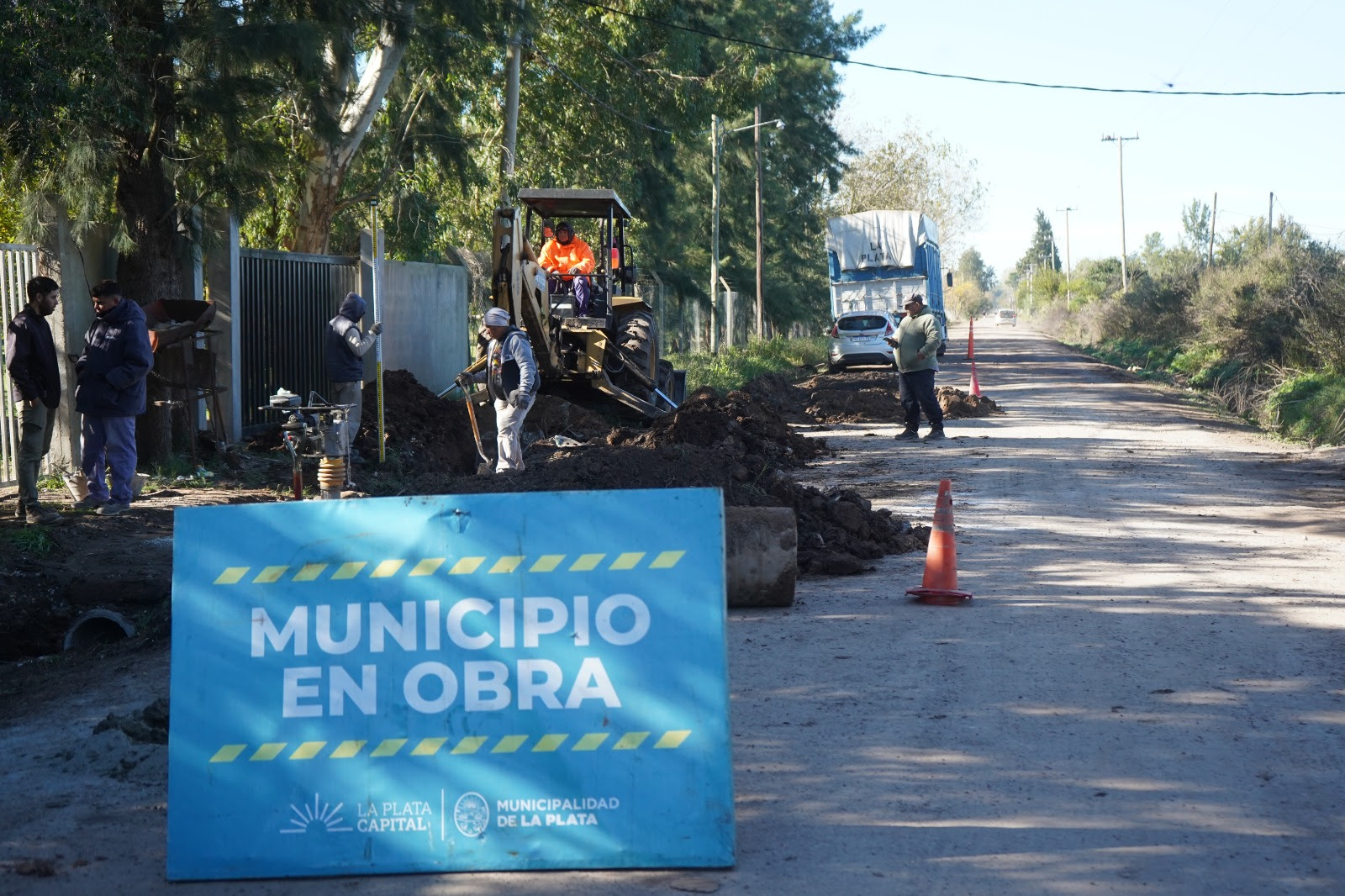 La Plata: las obras hidráulicas en Abasto entran en su etapa final con un 70% de avance