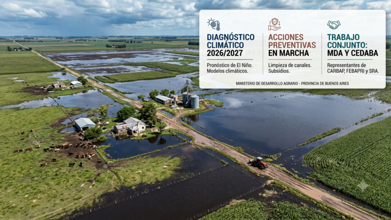 Ante la probabilidad de un evento El Niño 2026/2027 el gobierno bonaerense lanza medidas preventivas