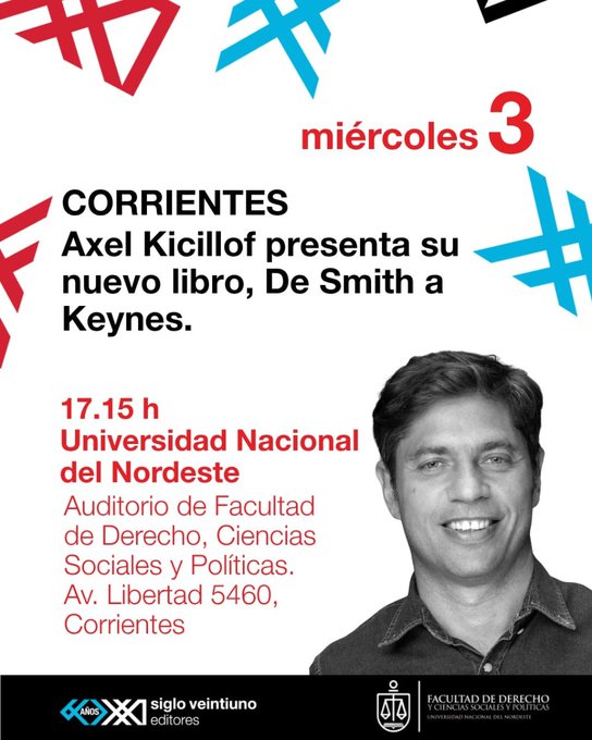 Axel Kicillof viaja a Corrientes para presentar su libro y reunirse con el gobernador radical Juan Pablo Valdés