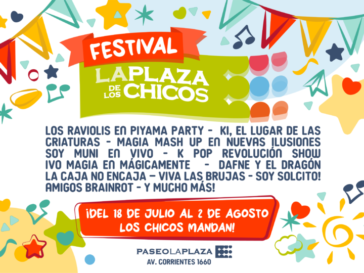 Vacaciones de invierno en el Paseo La Plaza: descubrí las obras y actividades de La Plaza de los Chicos 2026