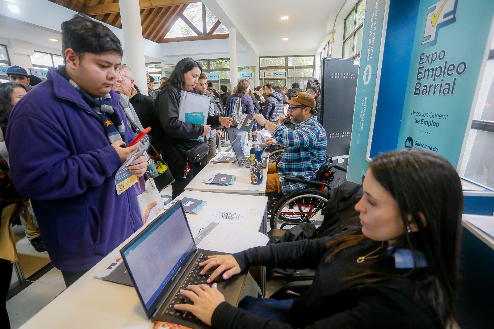 Inclusión laboral: más de 425 personas participaron de la Expo Empleo Barrial para personas con discapacidad