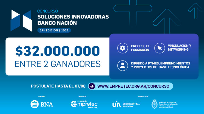 Últimos días para postularse al Concurso Soluciones Innovadoras Banco Nación