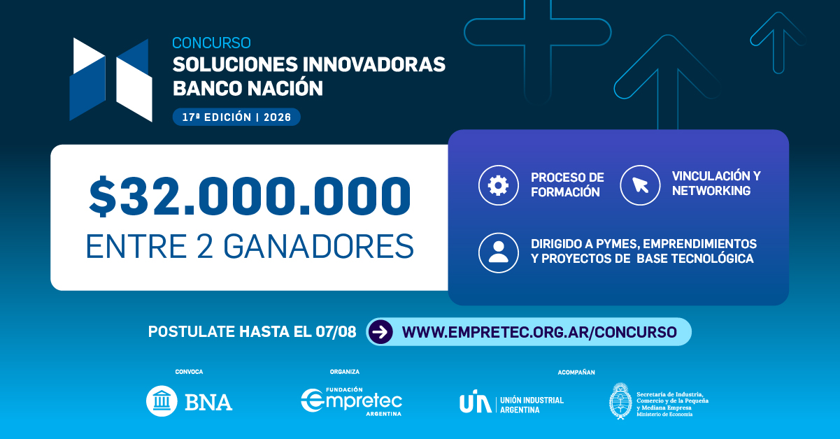 Últimos días para postularse al Concurso Soluciones Innovadoras Banco Nación