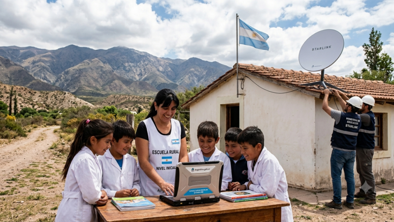 Conectividad en el aula: el Gobierno y Starlink llevarán internet satelital a 6.000 escuelas rurales