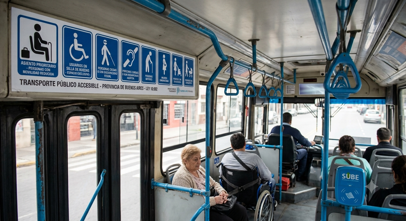 Transporte inclusivo: Buenos Aires reglamentó la ley que exige pictogramas en colectivos y capacitación a choferes